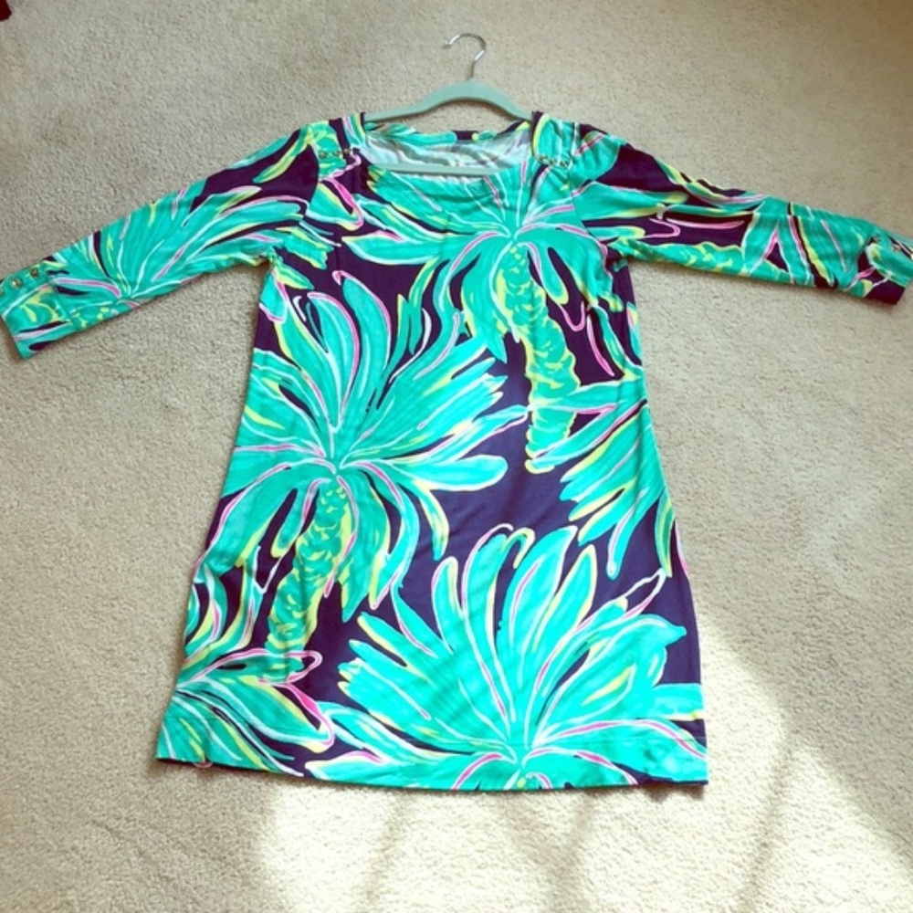 Lilly Pulitzer Sophie Dress Tiger Palm Bright Navy